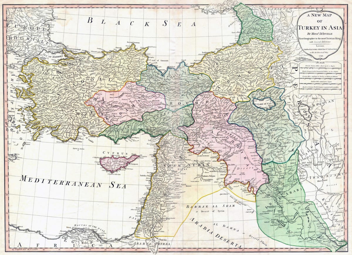 mappa della Turchia antica