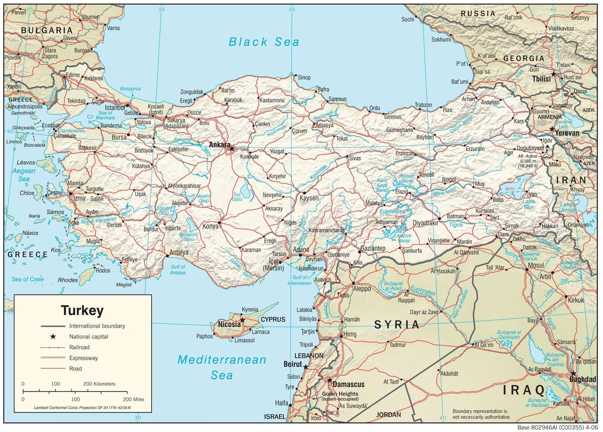 visualizza la mappa di Turchia