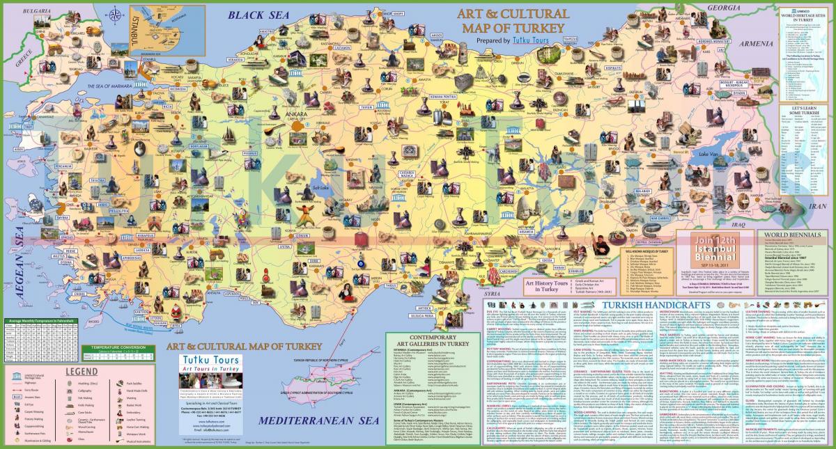 Turchia attrazione mappa