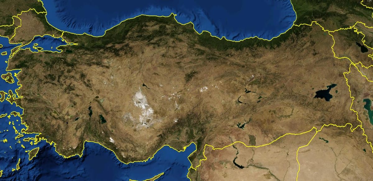 mappa della Turchia satellitare