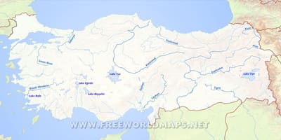 Mappa della Turchia fiume