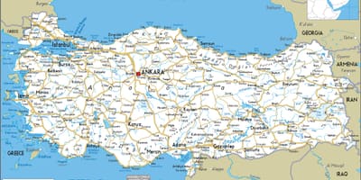 Turchia mappa