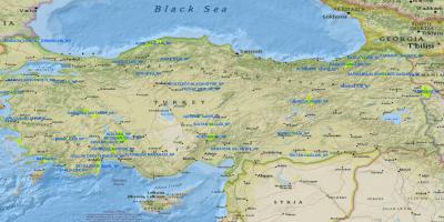 Mappa della Turchia parchi nazionali