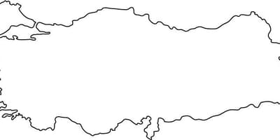 Mappa della Turchia contorno