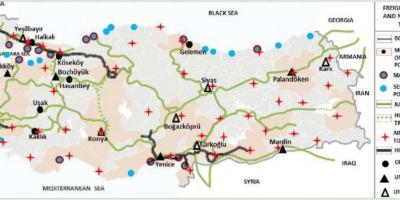 Turchia cartina dei trasporti